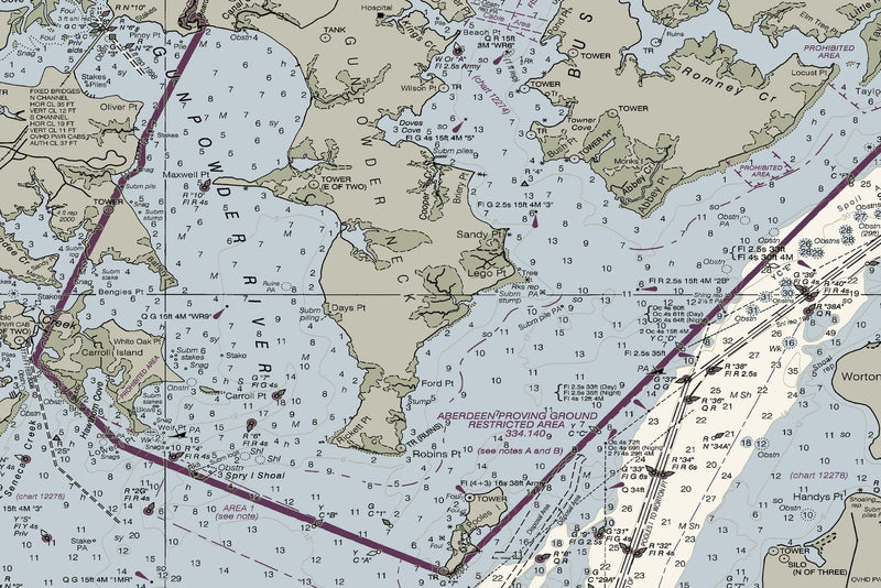 Chesapeake Bay Sandy Point to Susquehanna River — print detail 3
