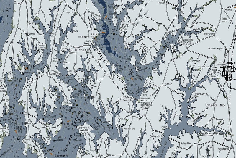Chesapeake - Cove Point To Sandy Point Nautical Chart — Modern Edition — print detail 2
