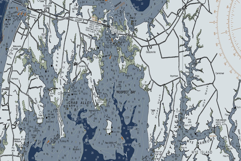 Chesapeake - Cove Point To Sandy Point Nautical Chart — Modern Edition — print detail 3