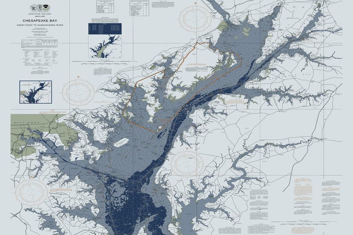 Chesapeake Bay Sandy Point to Susquehanna River — Modern Edition — Modern Edition palette