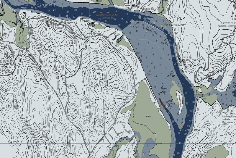 Connecticut River Long Island Sound to Deep River — Modern Edition — print detail 3