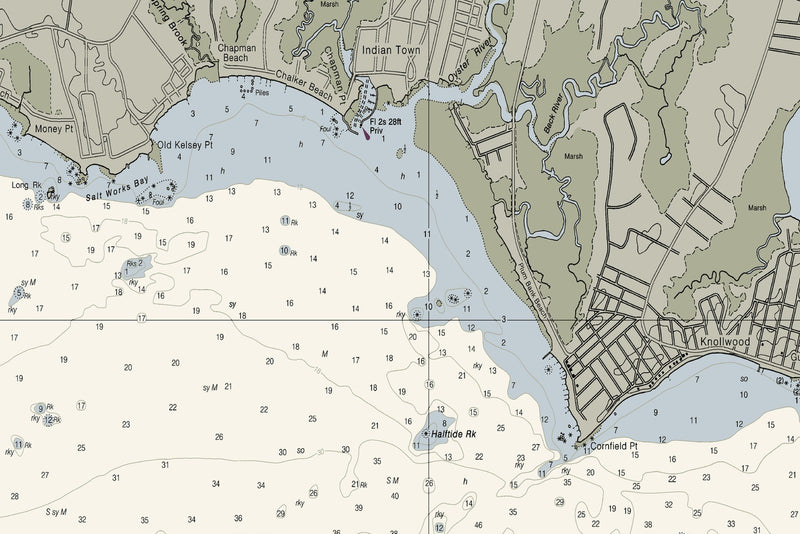 Connecticut River Long Island Sound to Deep River — print detail 1