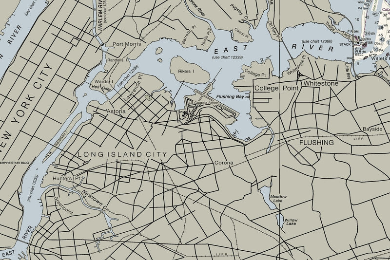 Long Island Sound - Western Part Nautical Chart — print detail 3