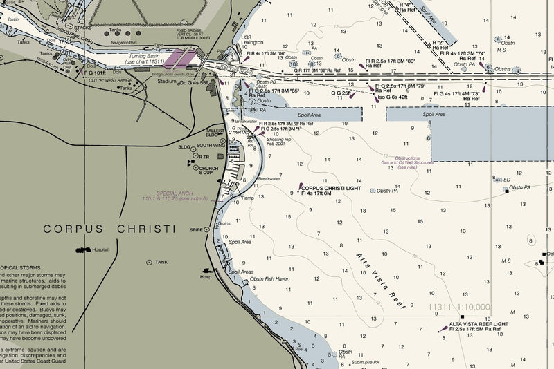 Corpus Christi Bay — print detail 1