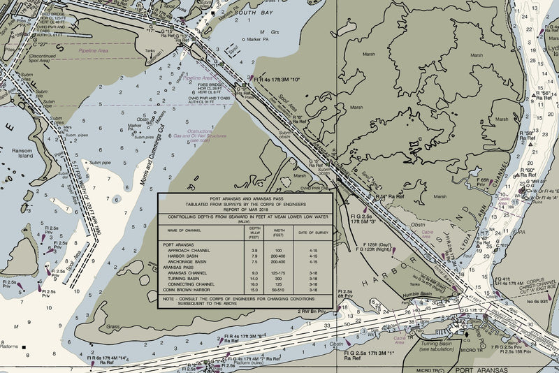 Corpus Christi Bay — print detail 3