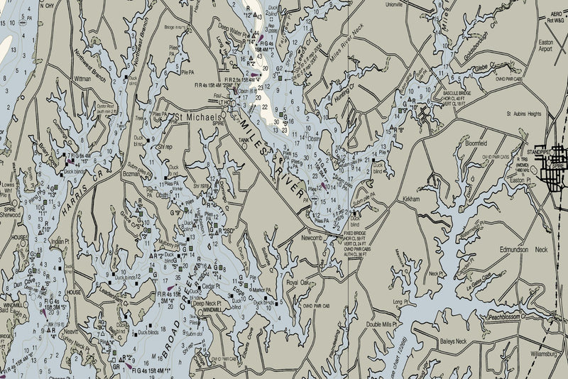 Chesapeake - Cove Point To Sandy Point Nautical Chart — print detail 2