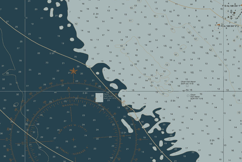 Crystal River To Horseshoe Pt Nautical Chart — Heritage Edition — print detail 1