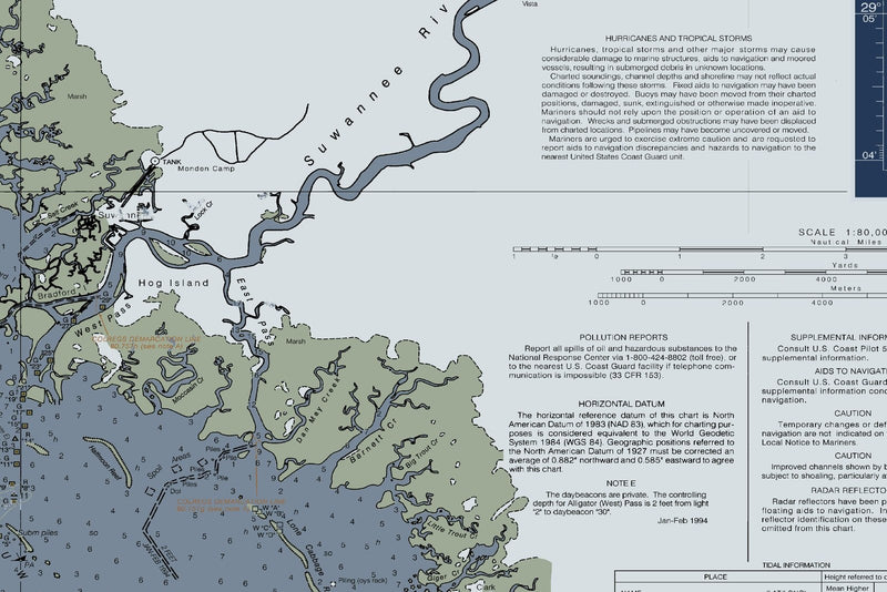 Crystal River To Horseshoe Pt Nautical Chart — Modern Edition — print detail 2