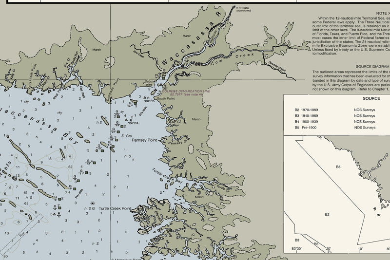 Crystal River To Horseshoe Pt Nautical Chart — print detail 1