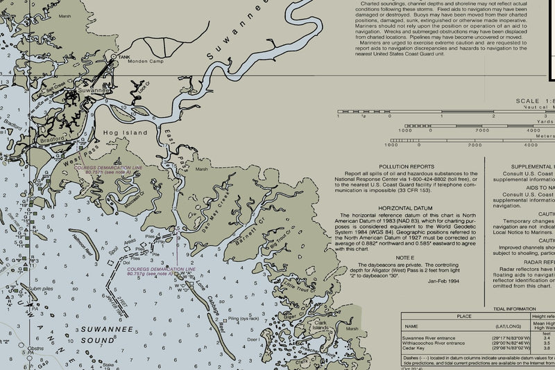 Crystal River To Horseshoe Pt Nautical Chart — print detail 2