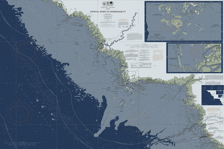 Crystal River To Horseshoe Pt Nautical Chart — Modern Edition — Modern Edition palette