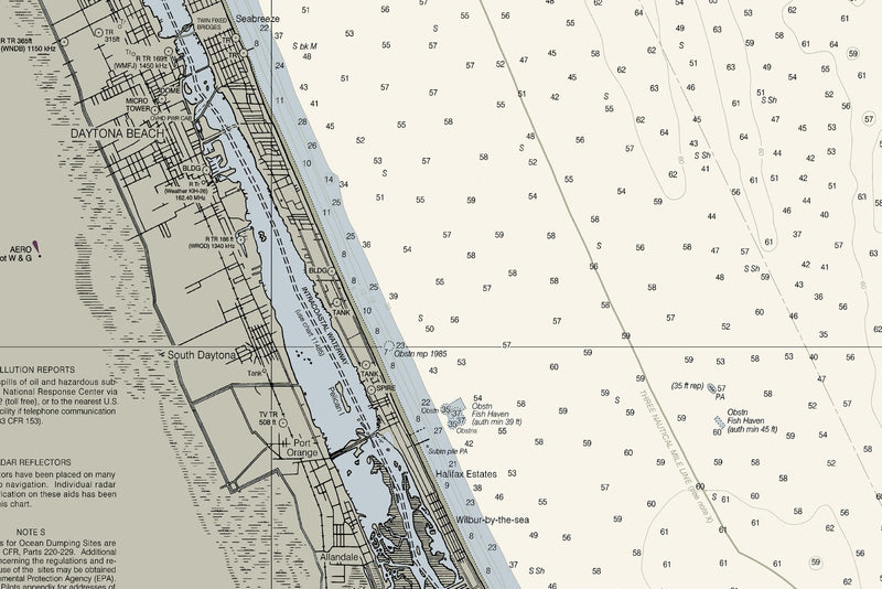 Daytona Beach to Ponce de Leon Inlet — print detail 1