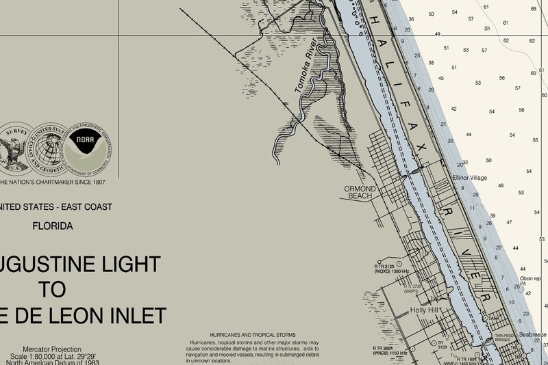 Daytona Beach to Ponce de Leon Inlet — print detail 3