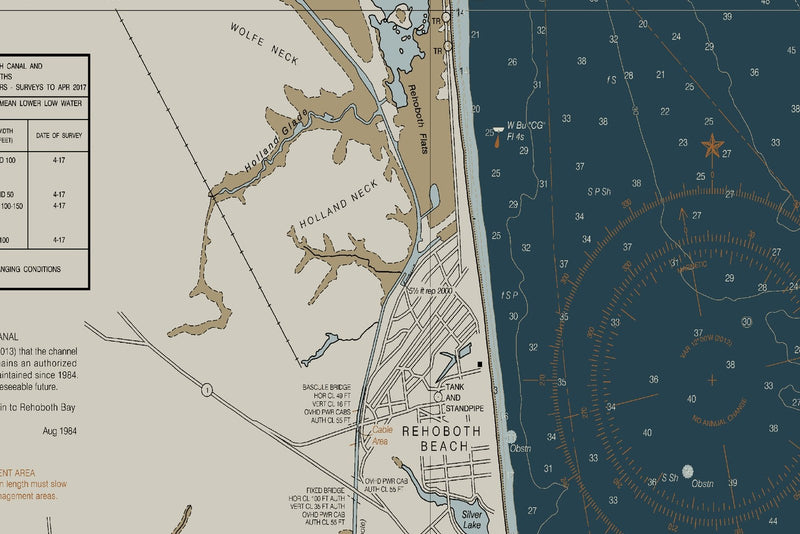 Delaware Inland Bays Rehoboth Bay Indian River Bay — Heritage Edition — print detail 1