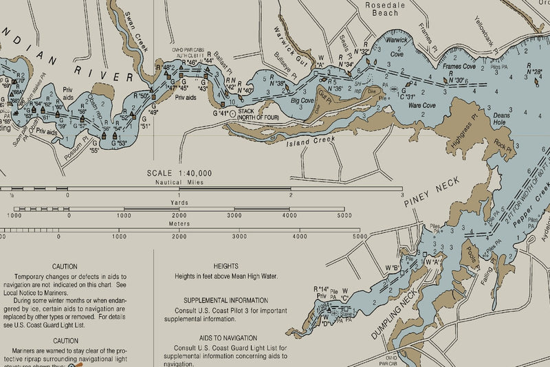 Delaware Inland Bays Rehoboth Bay Indian River Bay — Heritage Edition — print detail 2