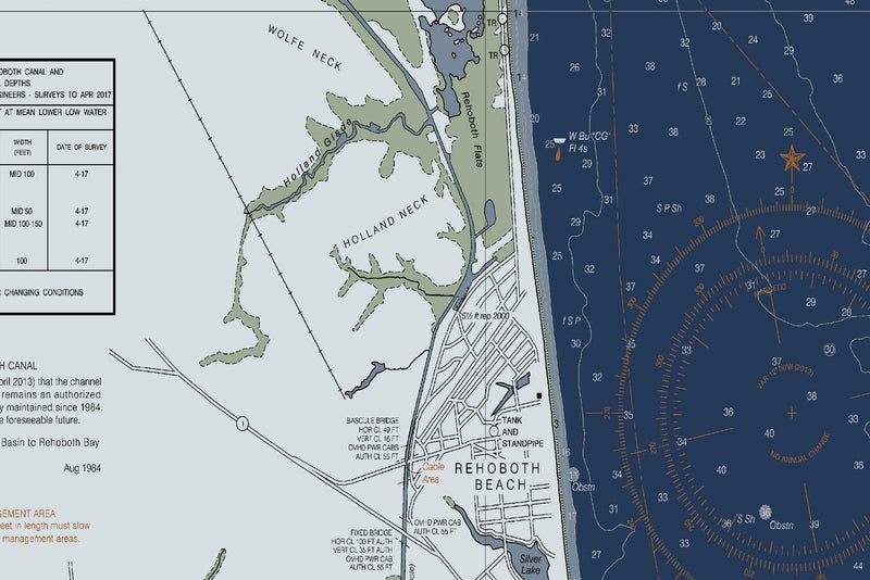 Delaware Inland Bays Rehoboth Bay Indian River Bay — Modern Edition — print detail 1