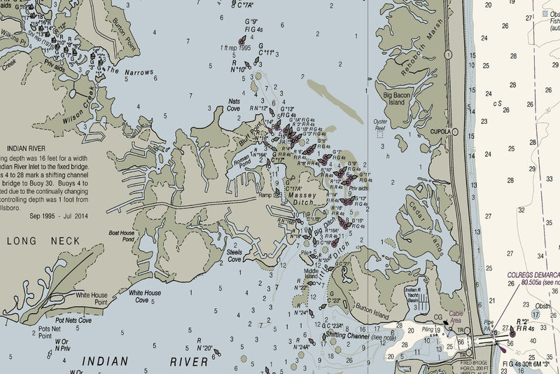 Delaware Inland Bays Rehoboth Bay Indian River Bay — print detail 2