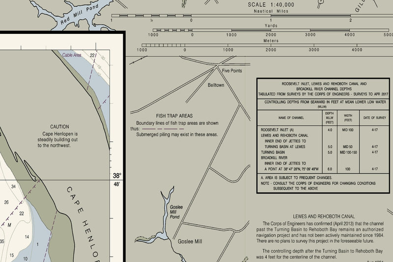 Delaware Inland Bays Rehoboth Bay Indian River Bay — print detail 3