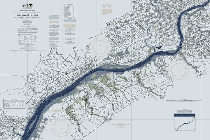 Delaware River Wilmington to Philadelphia — Modern Edition — Modern Edition palette