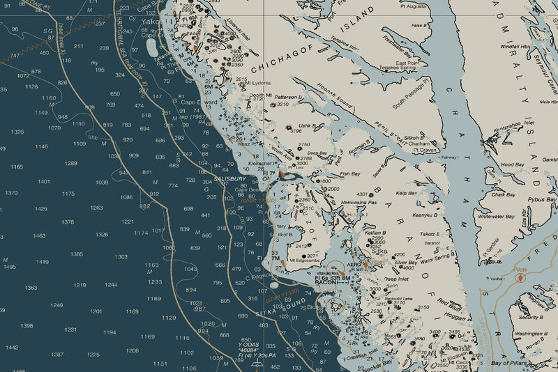 Dixon Entrance to Cape St. Elias — Heritage Edition — print detail 1