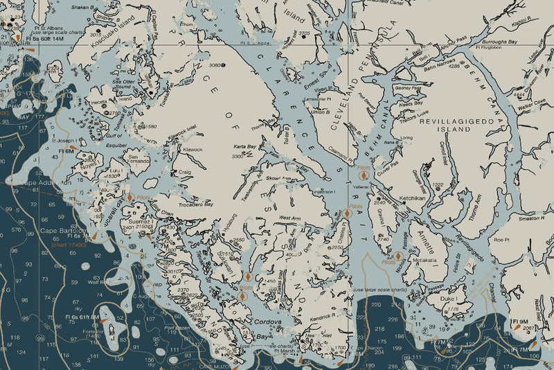 Dixon Entrance to Cape St. Elias — Heritage Edition — print detail 2