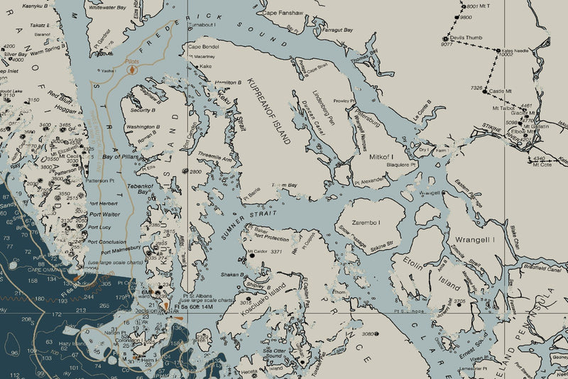 Dixon Entrance to Cape St. Elias — Heritage Edition — print detail 3
