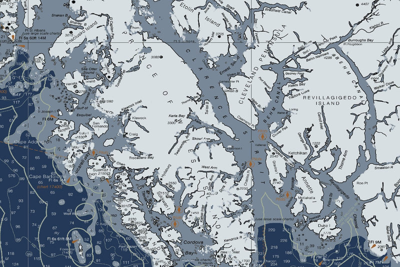 Dixon Entrance to Cape St. Elias — Modern Edition — print detail 2