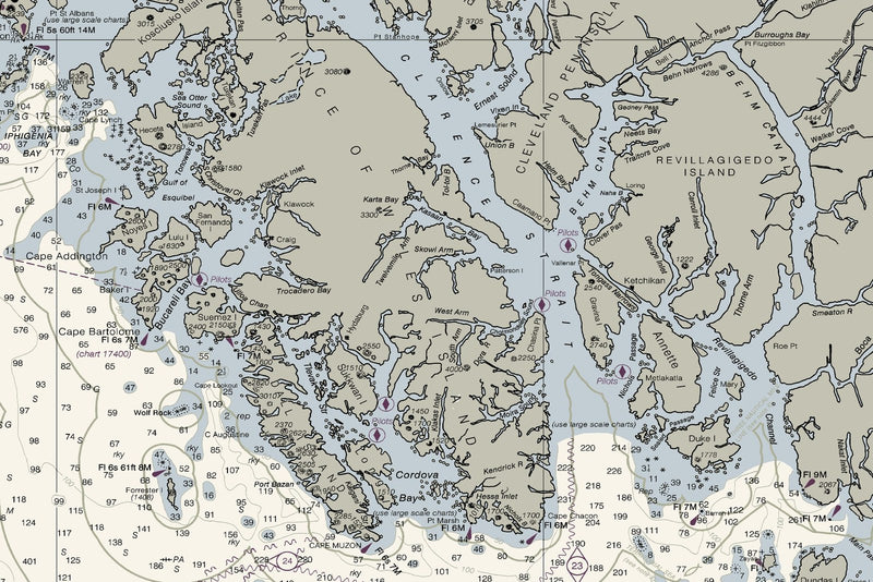 Dixon Entrance to Cape St. Elias — print detail 2