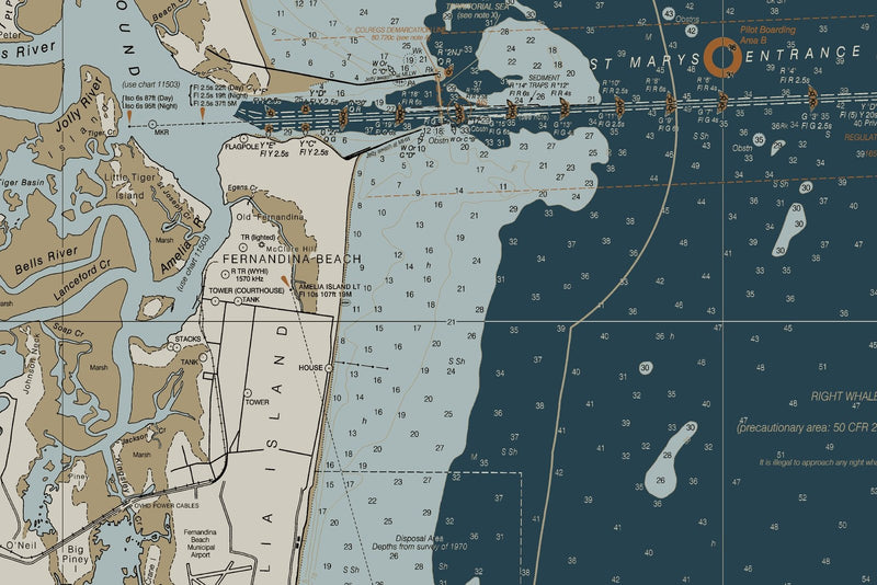 Doboy Sound to Fernandina Nautical Chart — Heritage Edition — print detail 1