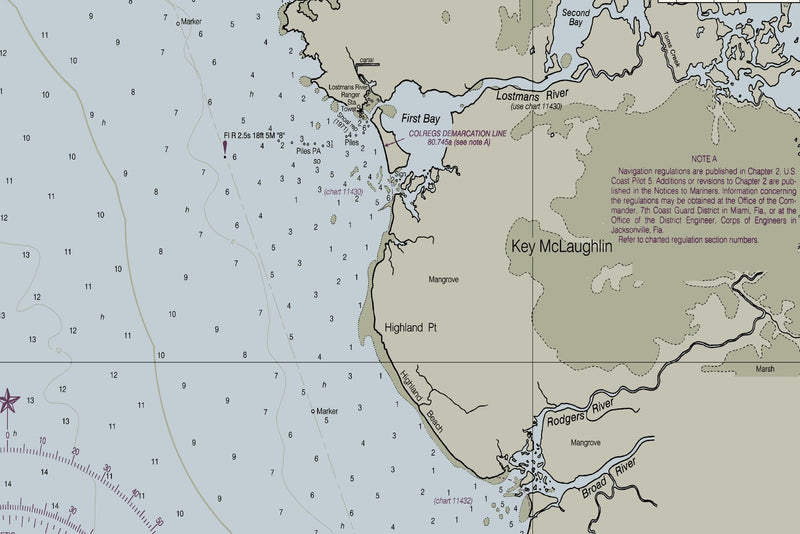 East Cape to Mormon Key — print detail 2