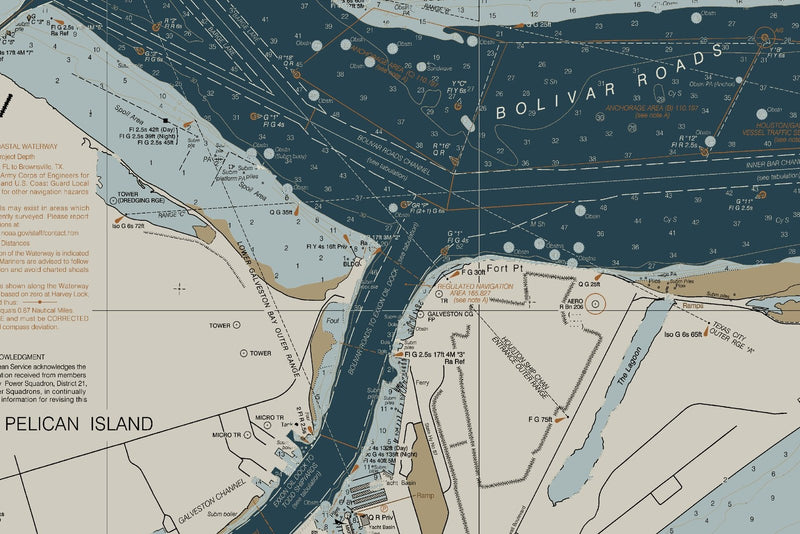 Entrance to Galveston Bay — Heritage Edition — print detail 1