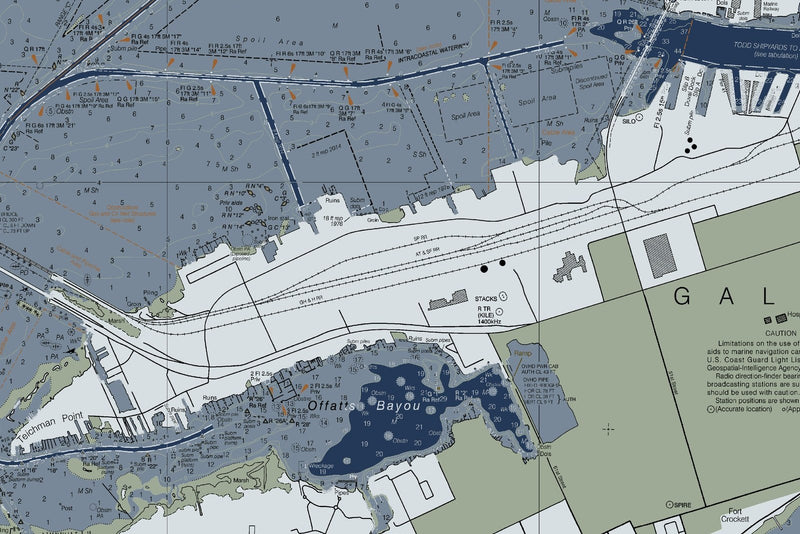 Entrance to Galveston Bay — Modern Edition — print detail 2
