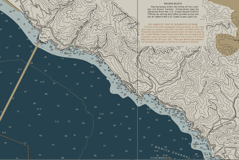 Entrance To San Francisco Bay Nautical Chart — Heritage Edition — print detail 1