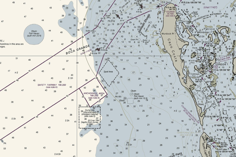 Estero Bay to Lemon Bay Nautical Chart - Ft Myers, Sanibel & Punta Gorda — print detail 1