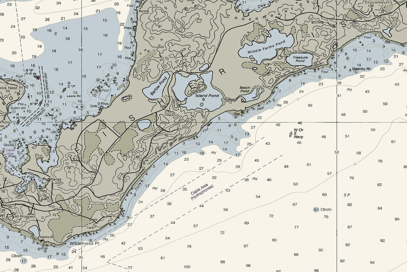 Fishers Island Sound Nautical Chart — print detail 1