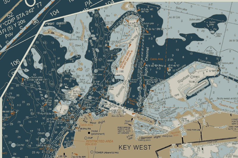 Florida Atlantic Coast 3 - Biscayne Bay to Key West — Heritage Edition — print detail 2