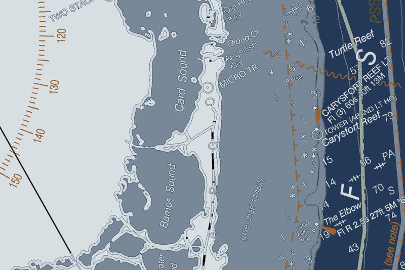 Florida Atlantic Coast 3 - Biscayne Bay to Key West — Modern Edition — print detail 1