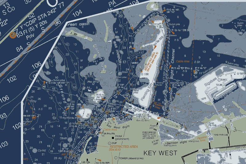 Florida Atlantic Coast 3 - Biscayne Bay to Key West — Modern Edition — print detail 2