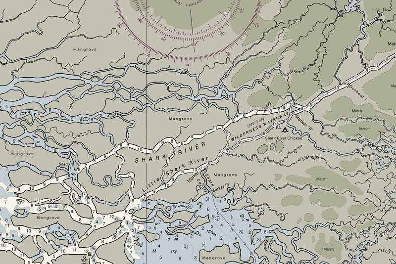 Florida Everglades Nautical Chart — print detail 2