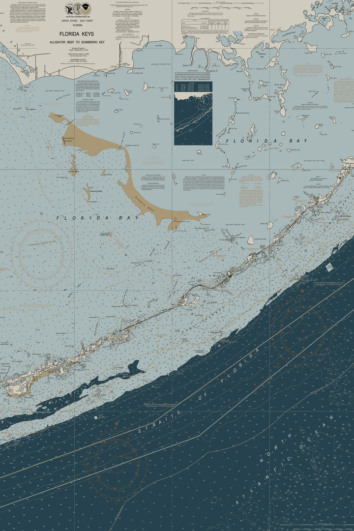 Florida Keys - Alligator Reef to Sombrero Key Nautical Chart — Heritage Edition