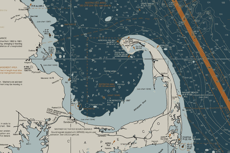 Georges Bank and Nantucket Shoals — Heritage Edition — print detail 1