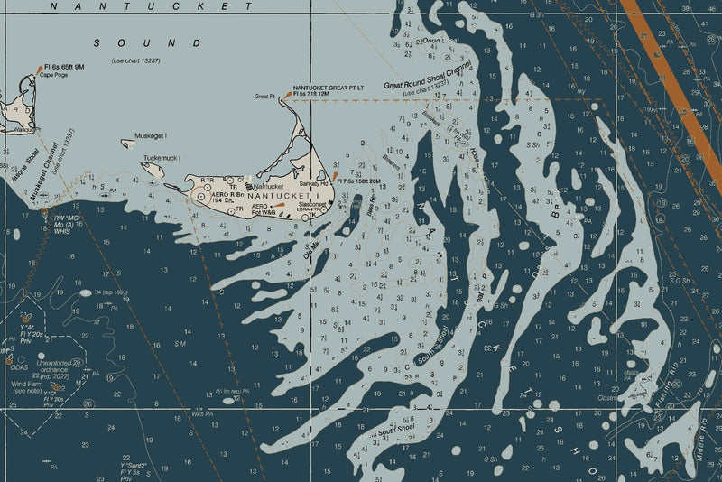 Georges Bank and Nantucket Shoals — Heritage Edition — print detail 2