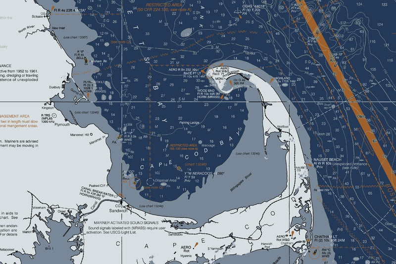 Georges Bank and Nantucket Shoals — Modern Edition — print detail 1