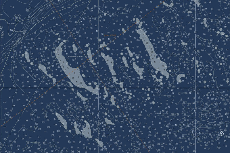 Georges Bank and Nantucket Shoals — Modern Edition — print detail 2