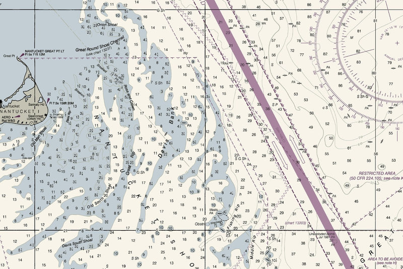 Georges Bank and Nantucket Shoals — print detail 3