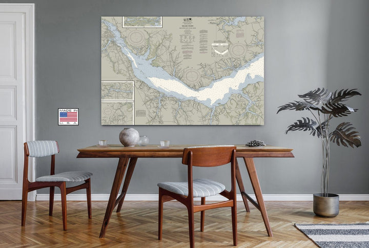 Neuse River New Bern to Minnesott Beach — Traditional palette