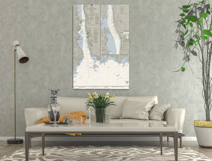 New London Harbor and Vicinity — Traditional palette