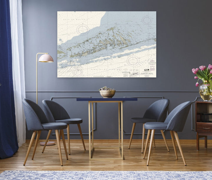 Sombrero Key To Sand Key Nautical Chart in Traditional palette