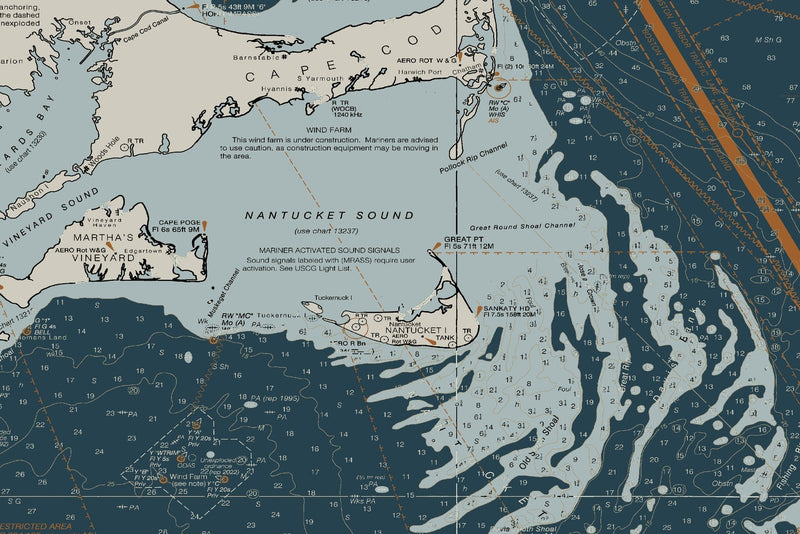 Gulf of Maine and Georges Bank — Heritage Edition — print detail 2
