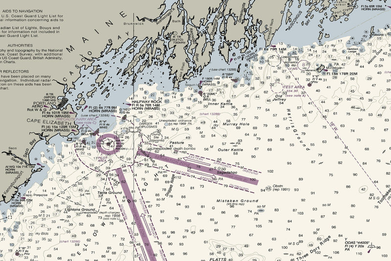 Gulf of Maine and Georges Bank — print detail 1